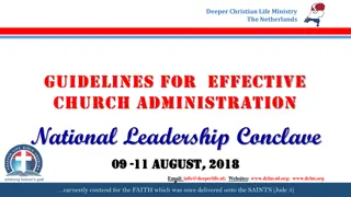 Effective Church Administration Guidelines by Deeper Christian Life Ministry