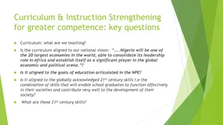 Strengthening Curriculum and Instruction for 21st Century Skills Alignment