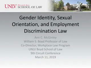 Gender Identity & Employment Discrimination Law Overview