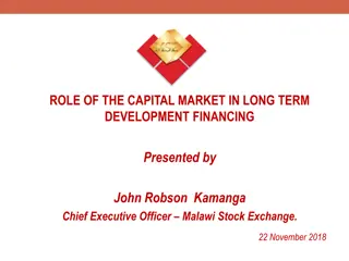 Role of the Capital Market in Long-Term Development Financing