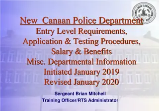 New Canaan Police Department Entry Level Requirements and Procedures