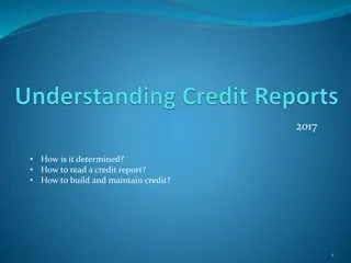 Understanding Credit Reports and Building Credit in 2017