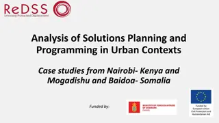 Urban Solutions Planning and Programming in Nairobi, Mogadishu, and Baidoa