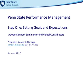 Effective Performance Management: Setting Goals and Expectations at Penn State