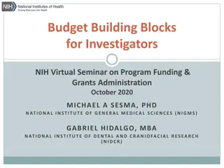 NIH Budget Basics and Tips for Grant Applications