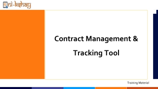 Contract Management & Tracking Tool