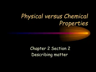 Physical and Chemical Properties of Matter