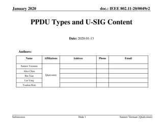 IEEE 802.11-20/0049r2: PPDU Types and Bandwidth Information Update