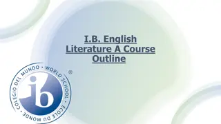 IB English Literature A Course Overview