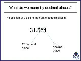 Decimal Places and Rounding