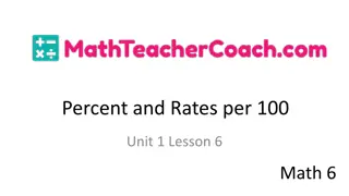 Percent and Rates per 100 in Math