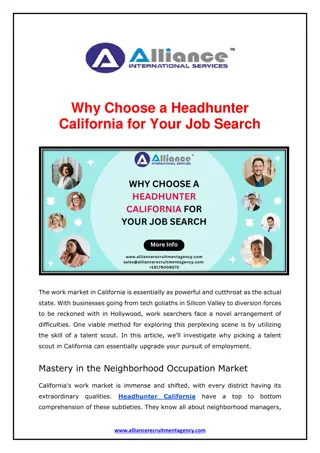 Why Choose a Headhunter California for Your Job Search