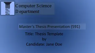 Thesis Template for Computer Science Master's Thesis Presentation by Jane Doe