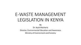 E-Waste Management Legislation in Kenya: Challenges and Solutions