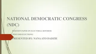 NDC Position Paper on Electoral Reforms Post-2020 Elections