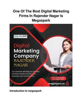 One Of The Best Digital Marketing Firms In Rajender Nagar Is Megaspark