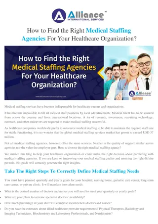 How to Find the Right Medical Staffing Agencies For Your Healthcare Organization