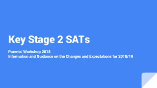 Key Stage 2 SATs Changes and Expectations 2018/19 Overview