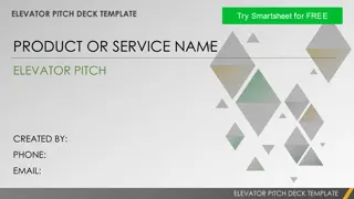 Elevator Pitch Deck Template for Presenting Your Business Idea