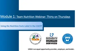 Using Nutrition Facts Label in CACFP Webinar Series