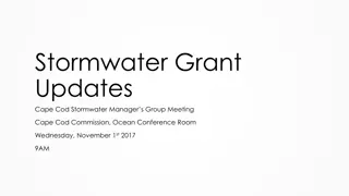 Cape Cod Stormwater Grant Updates & Municipal Assistance Program