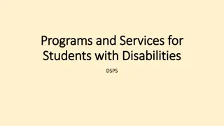 Programs and Services for Students with Disabilities at California Community Colleges