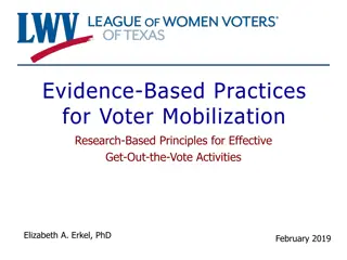 Evidence-Based Practices for Effective Voter Mobilization