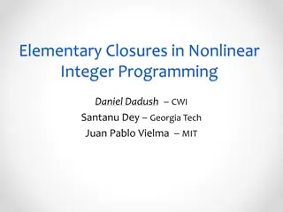 Advances in Integer Linear Programming and Closure Techniques