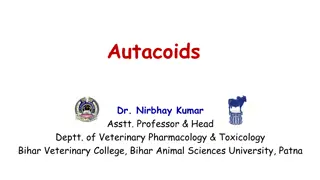 Understanding Autacoids in Veterinary Pharmacology & Toxicology