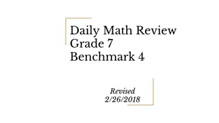 Math Review for Grade 7 Benchmark 4 - Weeks 25 and 26