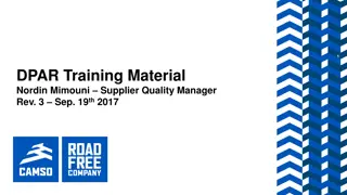 Supplier Quality Manager Training Material Overview