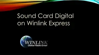 Sound Card Digital Operation on Winlink Express