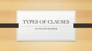 Types of Clauses in English Grammar