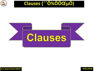 Clauses and Their Types in English Grammar