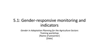 Gender-Responsive Monitoring in Agriculture Adaptation Planning