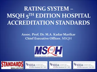 MSQH 5th Edition Hospital Accreditation Standards Rating System