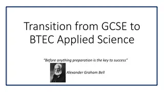 Transition to BTEC Applied Science: Key Points and Overview