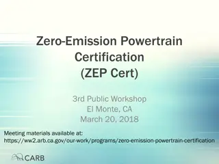 Zero-Emission Powertrain Certification Workshop Highlights