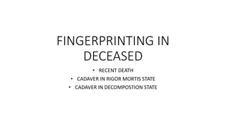 Postmortem Fingerprinting Techniques in Deceased Individuals