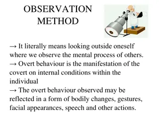 Observation Methods in Psychology