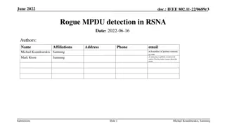 Rogue MPDU Detection in RSNA Issues and Solutions