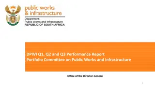 Quarterly Performance Report Presentation to Portfolio Committee