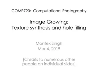 Computational Photography: Texture Synthesis and Hole-Filling Overview