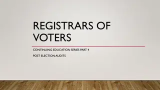 Post-Election Audits for Registrars of Voters