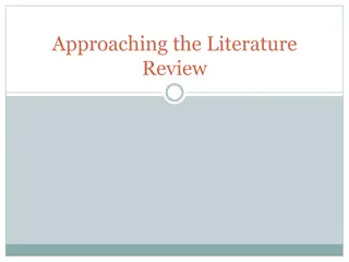 Mastering the Literature Review Process