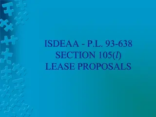 Guidelines for ISDEAA P.L. 93-638 Section 105(l) Lease Proposals