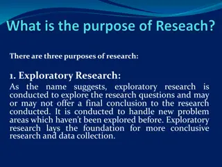 Understand the Three Purposes of Research