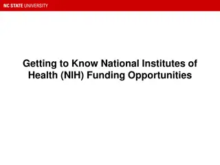 NIH Funding Opportunities and Processes