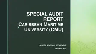 Special Audit Report on Caribbean Maritime University (CMU) - December 2019