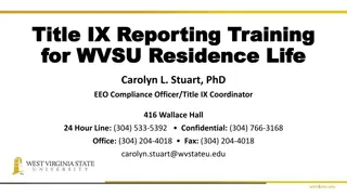 Title IX Reporting Training for WVSU Residence Life